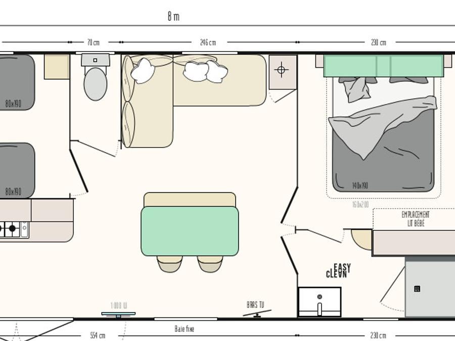 Mobilhome 4 personnes - SAPIN 2