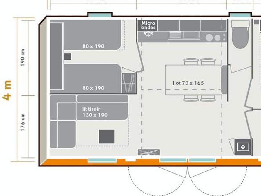 Mobilhome 2 personnes - Cottage Suite 5