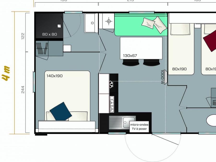 Mobilhome 4 personnes - Mobil home 4 pers 12