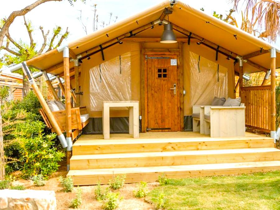 Tente en toile et en bois 2 personnes - Glamping Mar 2 pers 0
