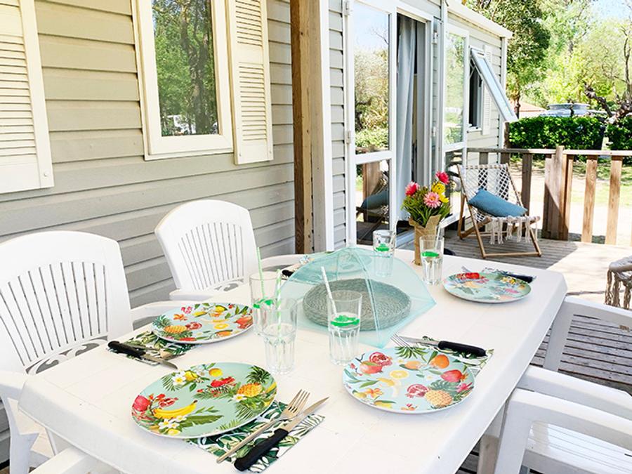 Mobilhome 6 personnes - WELCOME 32m² - 3 chambres - TV - climatisation - terrasse 1