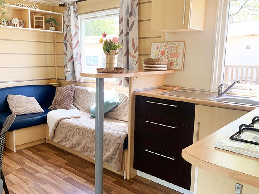 Mobilhome 6 personnes - WELCOME 32m² - 3 chambres - TV - climatisation - terrasse 4