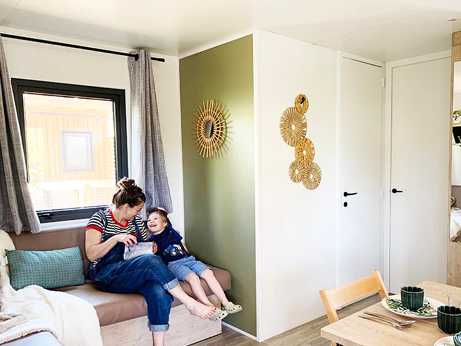 Mobilhome 6 personnes - PREMIUM 32m² - 3 chambres - TV - lave-vaisselle - climatisation - terrasse 7