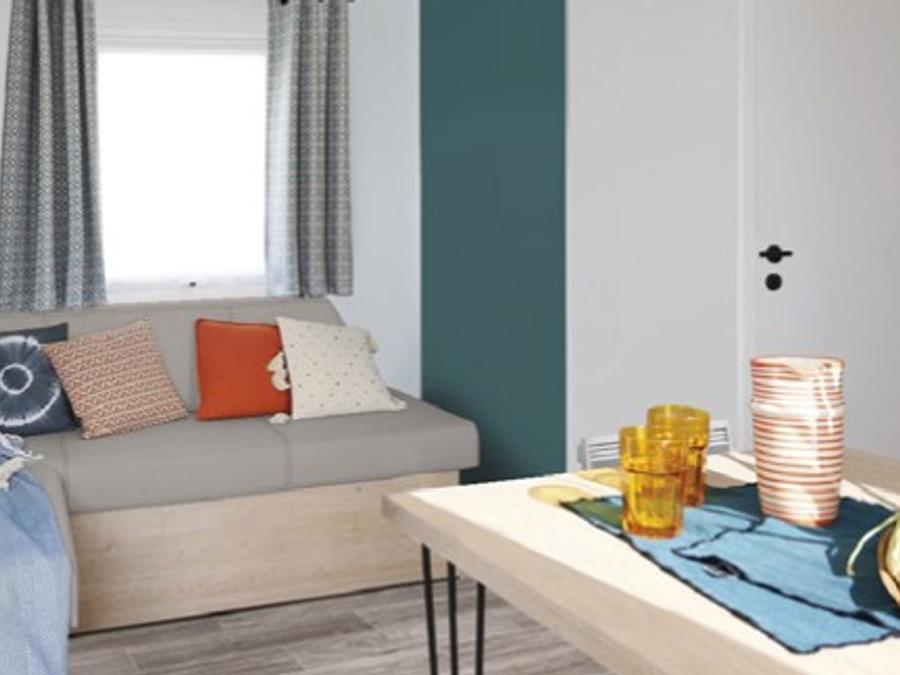 Mobilhome 6 personnes - PREMIUM 32m² - 3 chambres - TV - lave-vaisselle - climatisation - terrasse 8