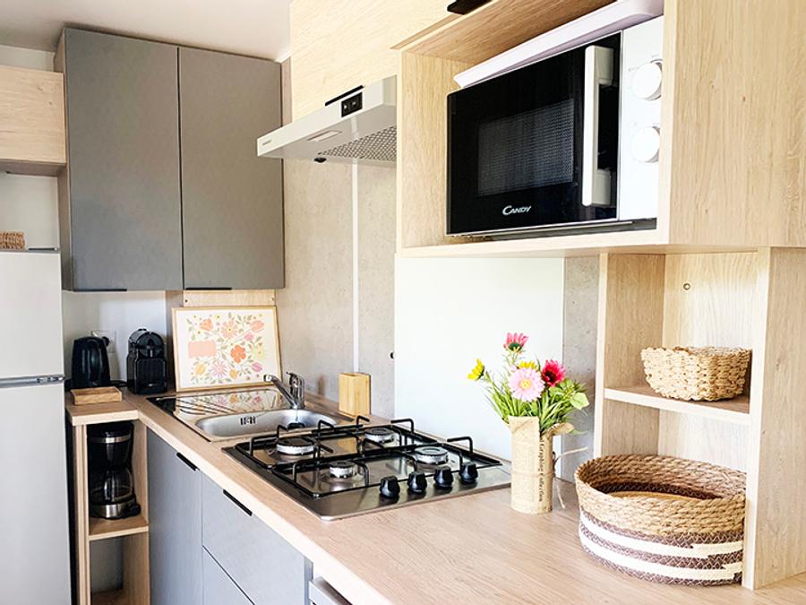 Mobilhome 6 personnes - PREMIUM 32m² - 3 chambres - TV - lave-vaisselle - climatisation - terrasse 5