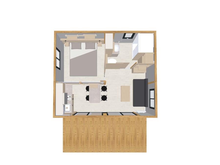 Chalet 2 personnes - Chalet Cosy - 1CH 1SDB - TV - Quartier piéton 4