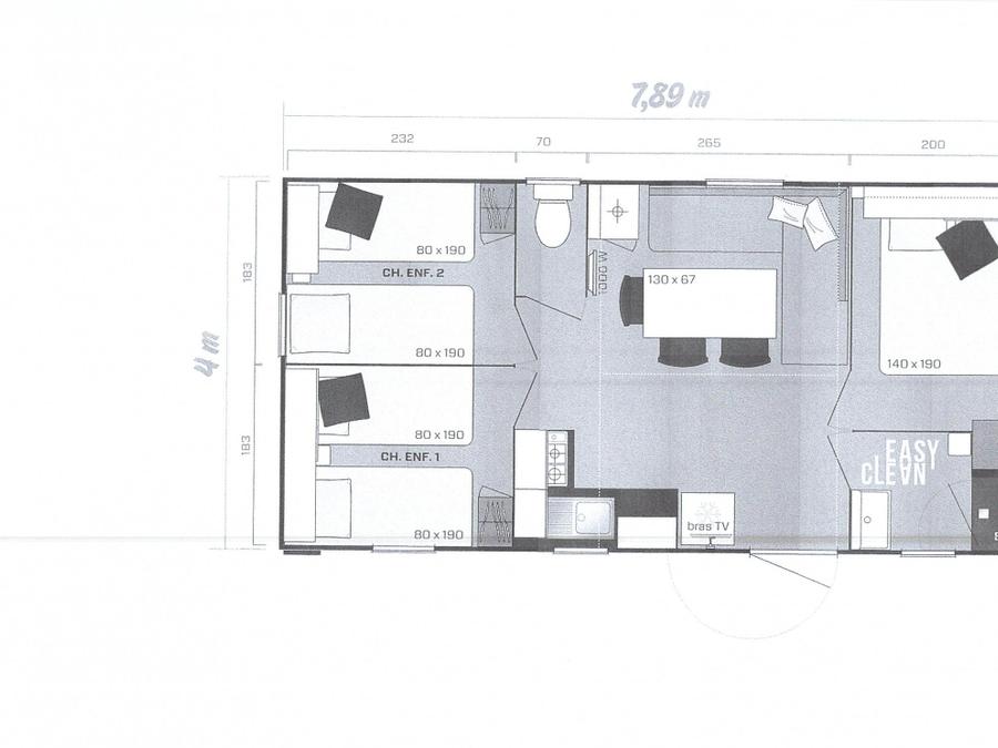 Mobilhome 6 personnes - 3 chambres Gamme PREMIUM Climatisé 3