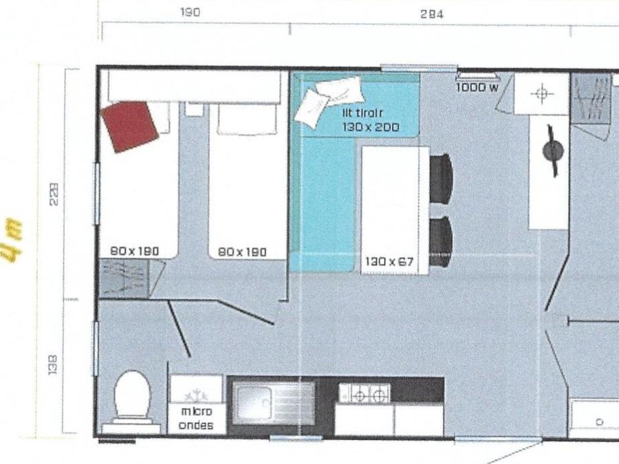 Mobilhome 4 personnes - 2 chambres Gamme CLASSIC 2