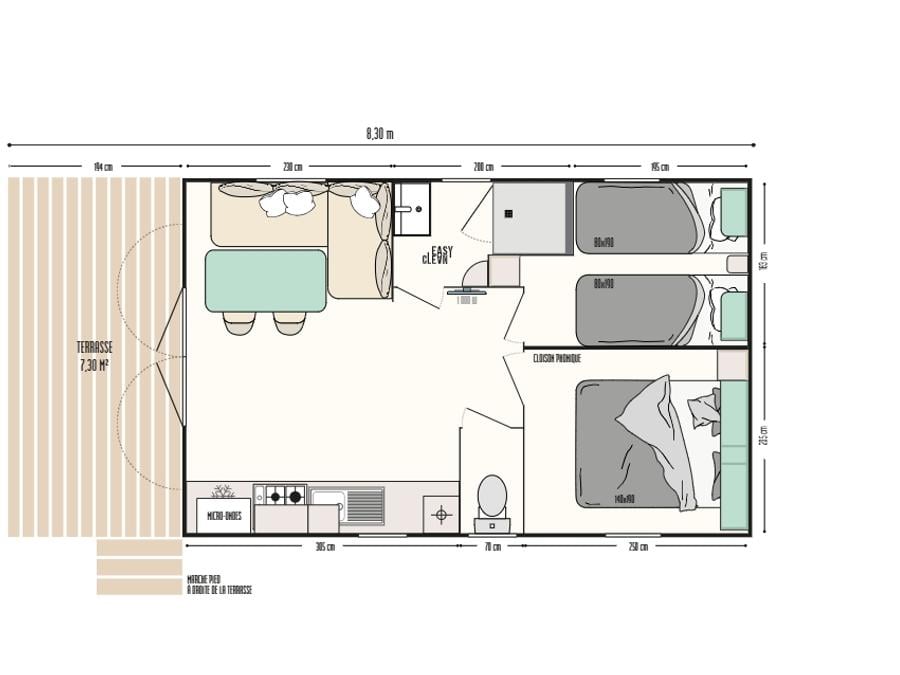Mobilhome 4 personnes - Mobil Home Loggia climatisé (Nouveauté 2026) 4