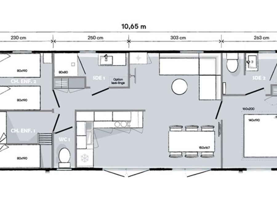 Mobilhome 6 personnes - Mobile-Home Premium Plus 7