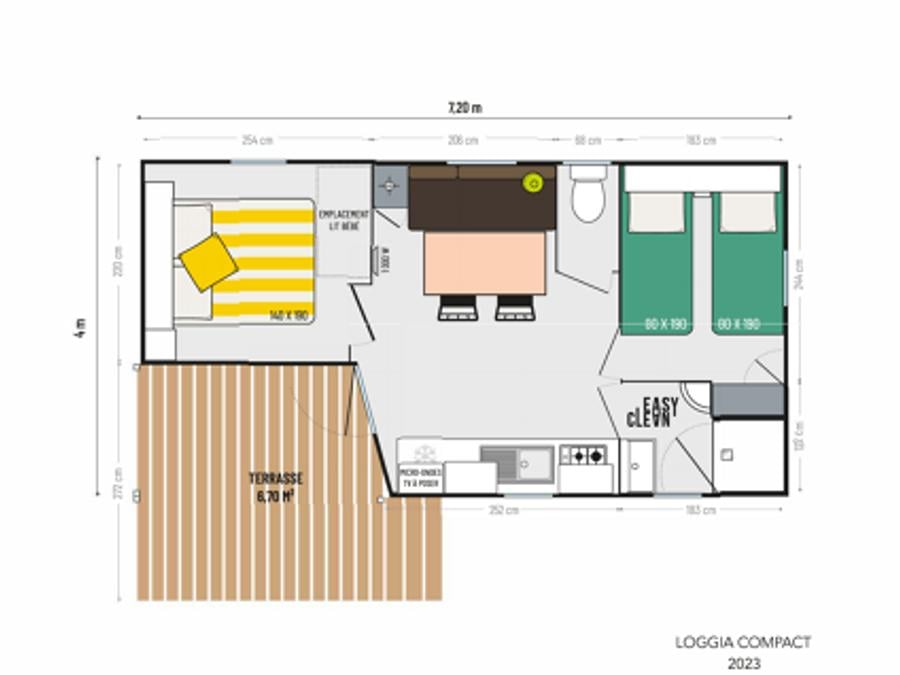 Mobilhome 4 personnes - Mobilhome STANDARD 6