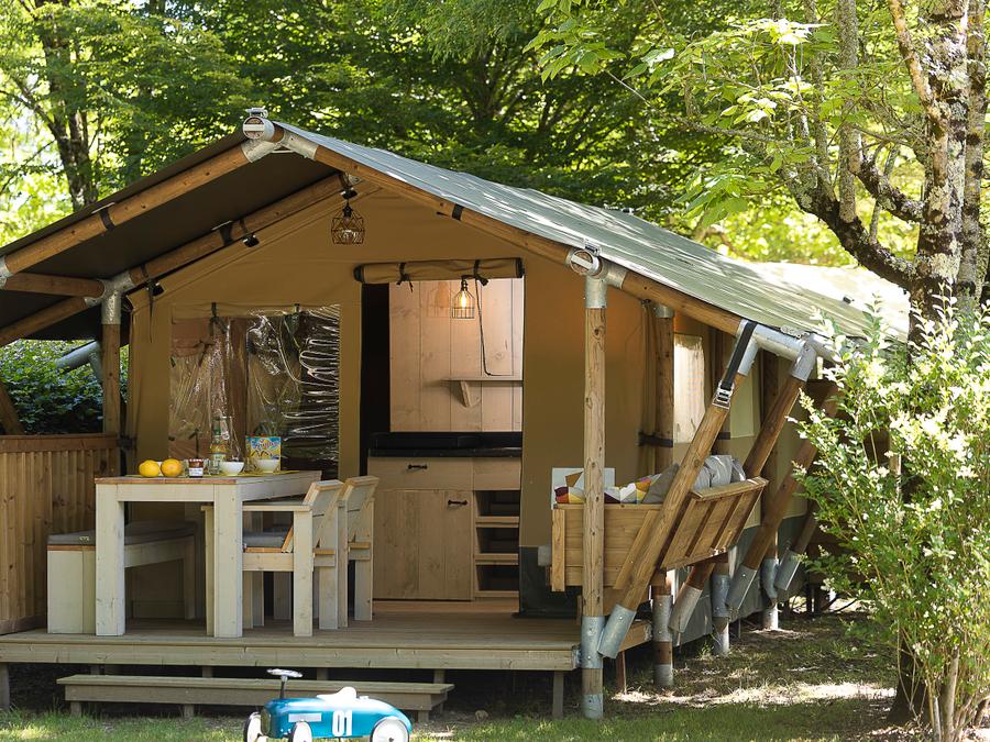 Tente en toile et en bois 4 personnes - SAFARI PREMIUM 0