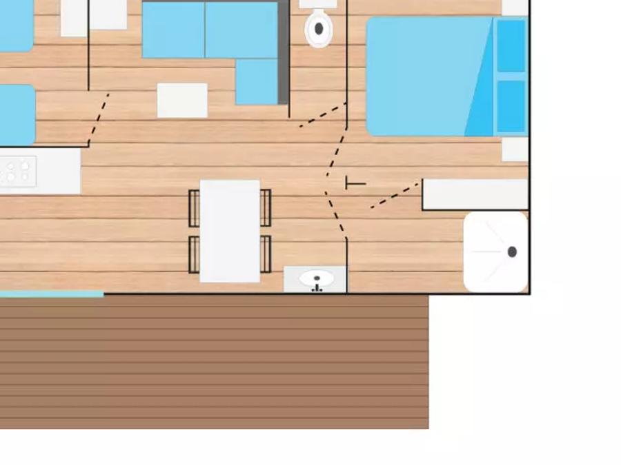 Mobilhome 6 personnes - Cottage Standing 3 Pièces 4/6 Personnes Climatisé + TV 5