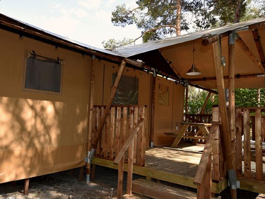 Tente en toile et en bois 5 personnes - Tente Glamping 2 0