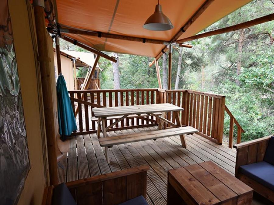 Tente en toile et en bois 5 personnes - Tente Glamping 2 1