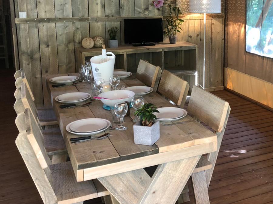 Tente en toile et en bois 6 personnes - Tente Glamping 3 2