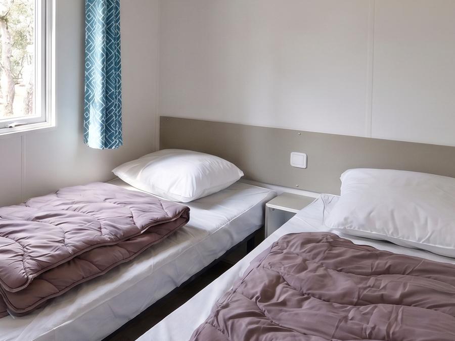 Mobilhome 6 personnes - LOGGIA BAY vue rivière - 2 chambres - TV - CLIM - LV 5