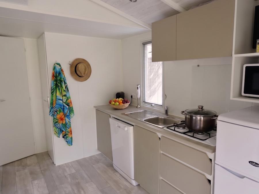 Mobilhome 6 personnes - LOGGIA BAY vue rivière - 2 chambres - TV - CLIM - LV 2