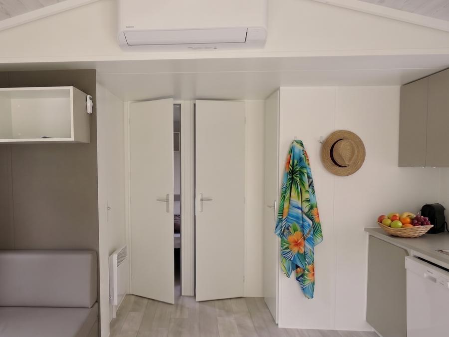 Mobilhome 6 personnes - LOGGIA BAY vue rivière - 2 chambres - TV - CLIM - LV 3