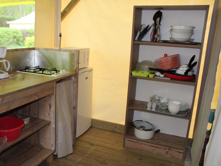 Tente en toile et en bois 4 personnes - Funflower Standard 20m² 2 chambres sans sanitaires 1