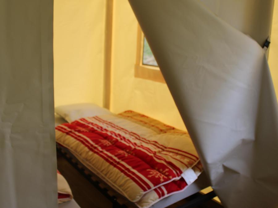 Tente en toile et en bois 4 personnes - Funflower Standard 20m² 2 chambres sans sanitaires 3