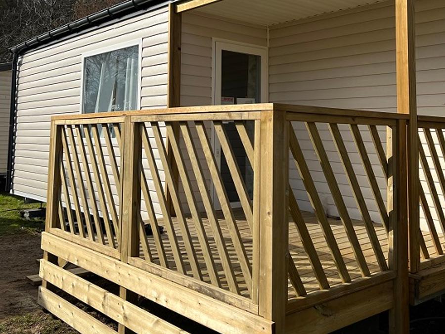 Mobilhome 4 personnes - 25m² Premium (2ch-4pers) dont Terrasse semi-couverte + TV + LV + BBQ 0