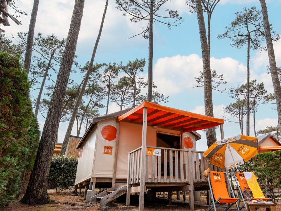 Tente en toile et en bois 5 personnes - RESASOL - 2 chambres 8