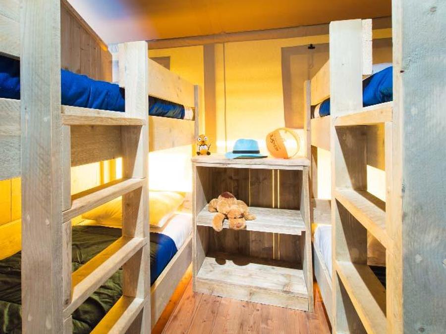 Tente en toile et en bois 8 personnes - ECOLUXE - 3 chambres 3