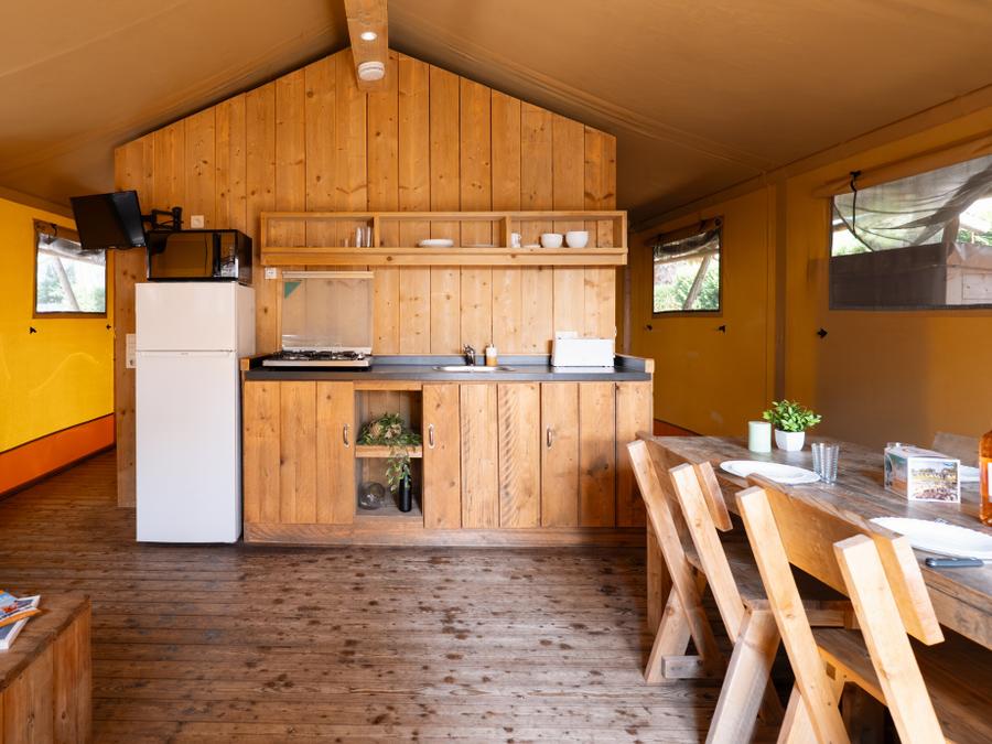 Tente en toile et en bois 5 personnes - ECOLUXE - 2 chambres 12