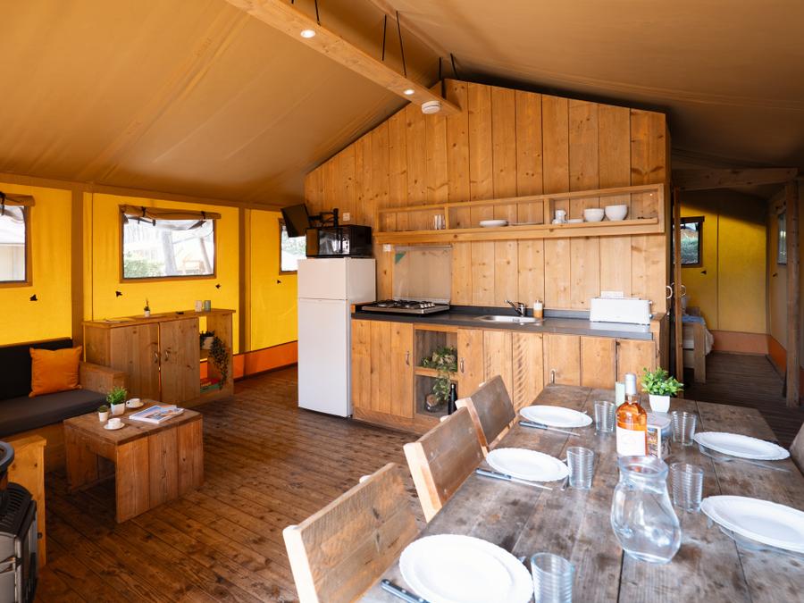 Tente en toile et en bois 5 personnes - ECOLUXE - 2 chambres 13