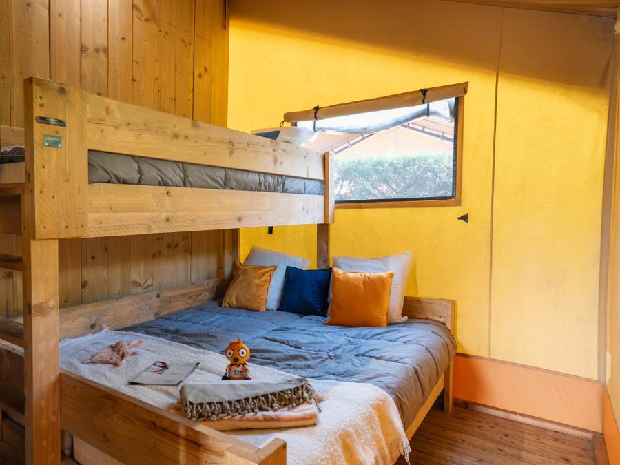 Tente en toile et en bois 5 personnes - ECOLUXE - 2 chambres 15