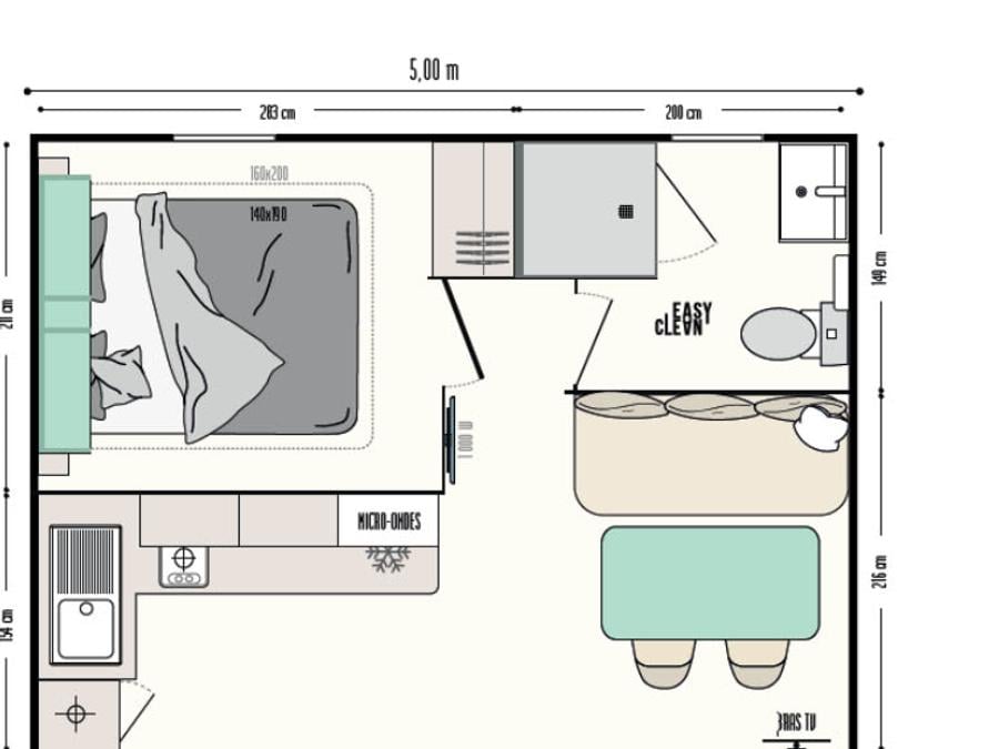 Mobilhome 2 personnes - Cottage Berlingot 1 chambre 22 m² 0