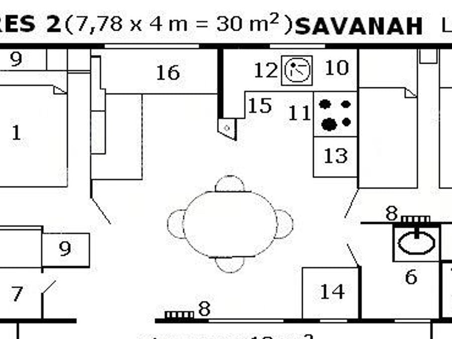 Mobilhome 6 personnes - Louisiane Flores (2 chambres) 3
