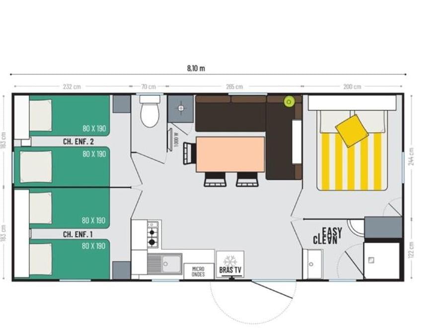Mobilhome 6 personnes - Ciela Confort - 3 chambres 7