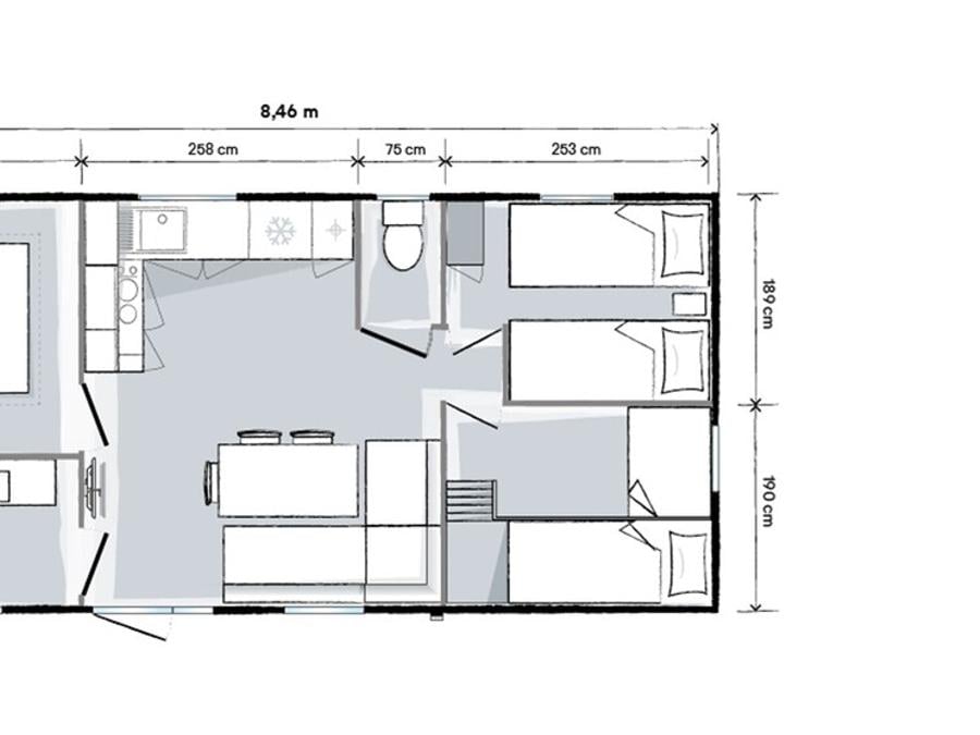 Mobilhome 6 personnes - Ciela Privilège - 3 chambres 6