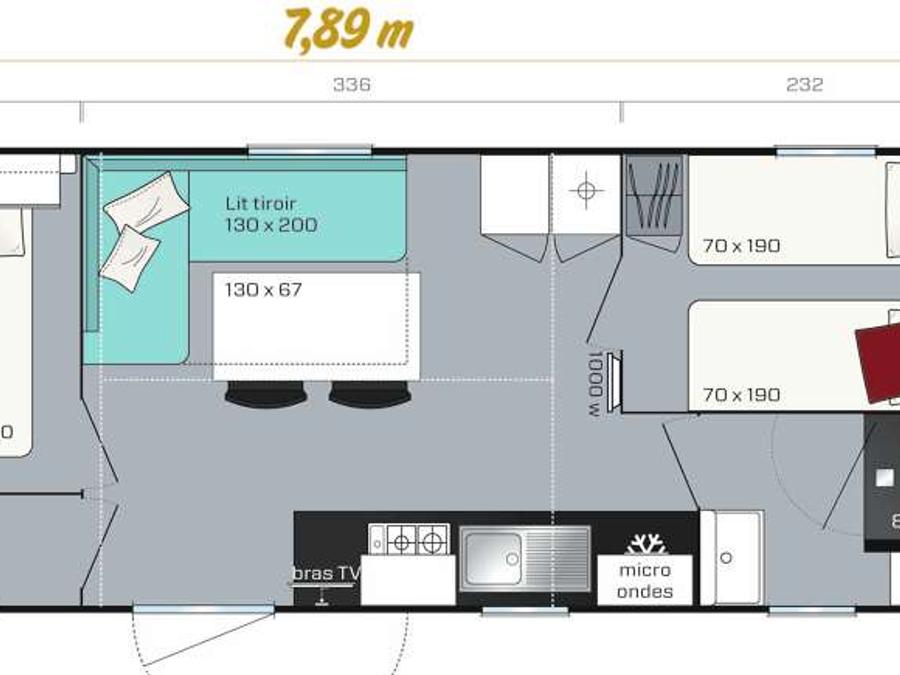 Mobilhome 6 personnes - CONFORT - TV 6