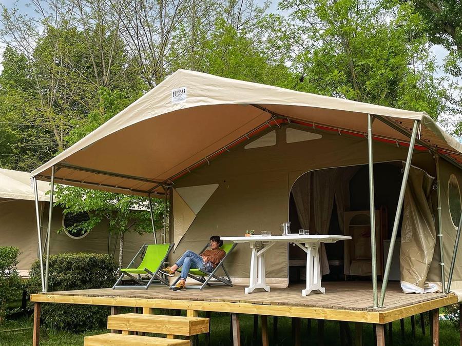 Tente en toile et en bois 4 personnes - Lodge Canada 0