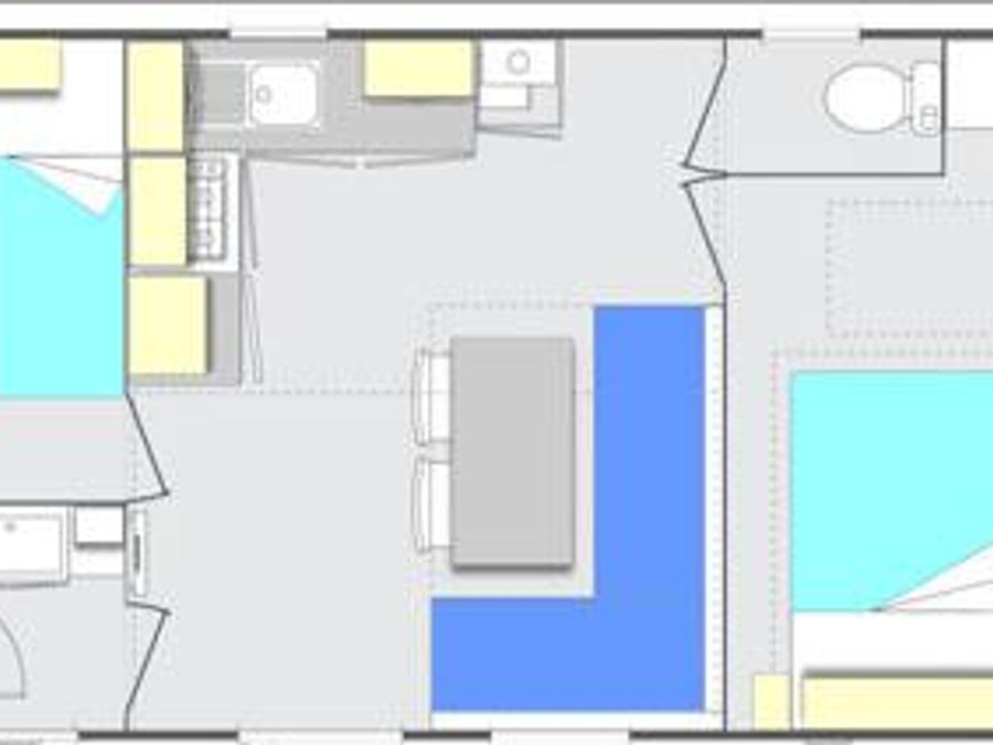 Mobilhome 4 personnes - 2 chambres CONFORT 6