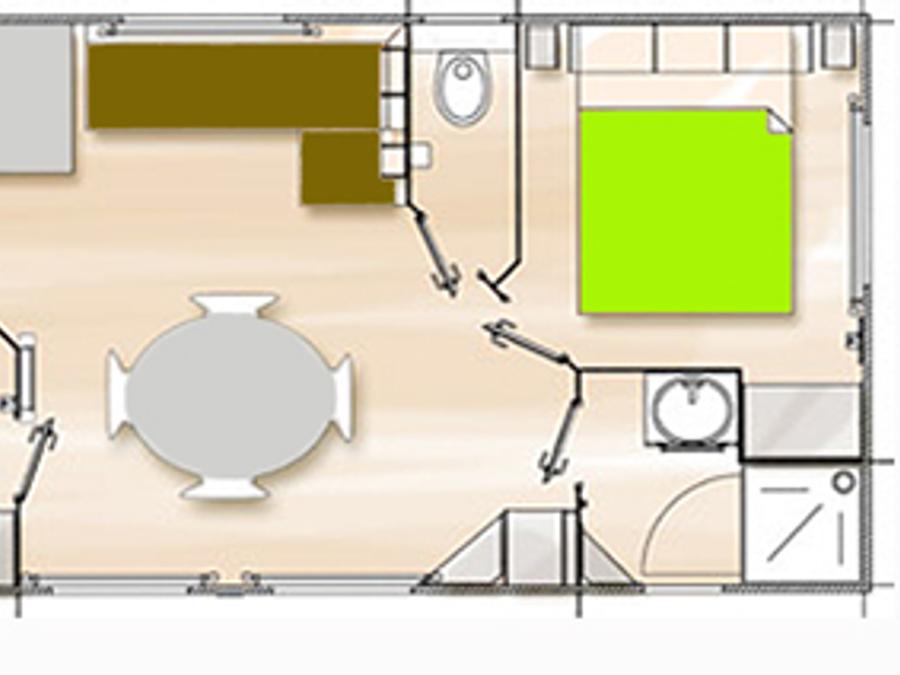 Mobilhome 4 personnes - 2 chambres CONFORT PLUS 4