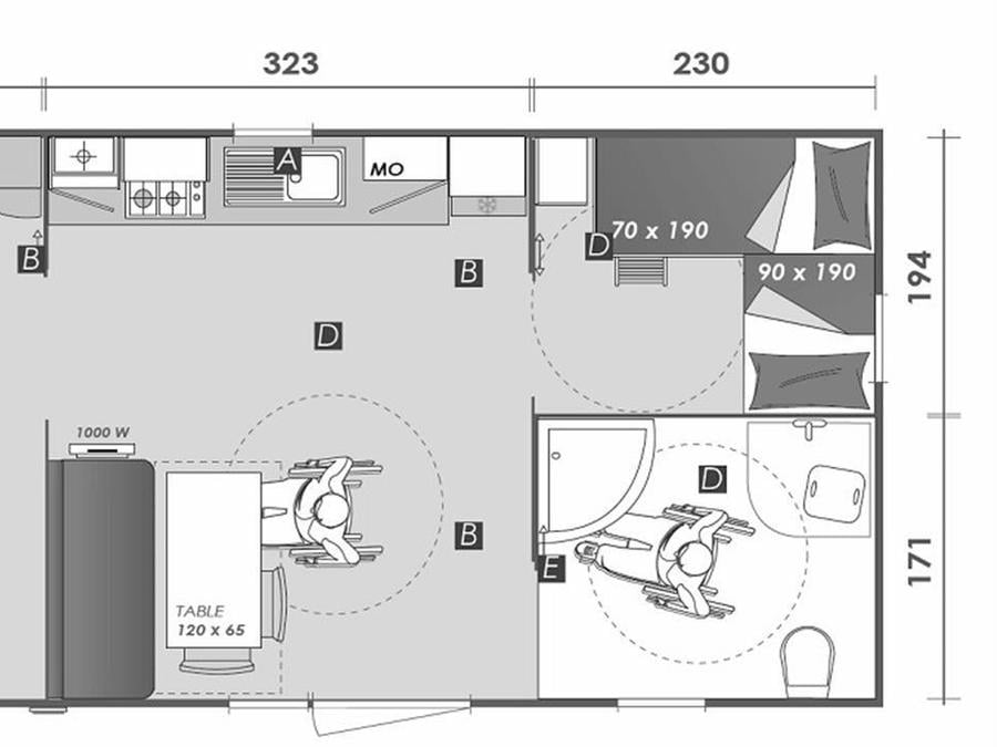 Mobilhome 4 personnes - 120 7