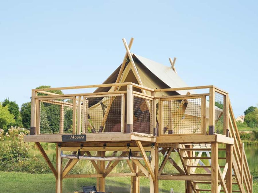 Tente en toile et en bois 2 personnes - Cabane Perchée 0