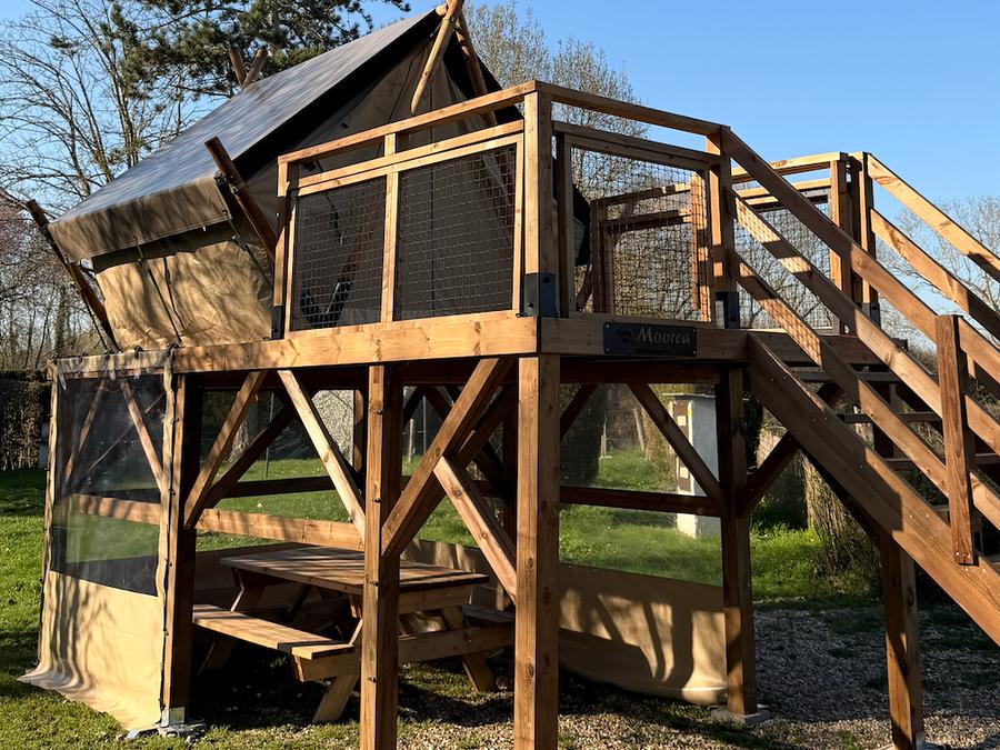 Tente en toile et en bois 2 personnes - Cabane Perchée 2