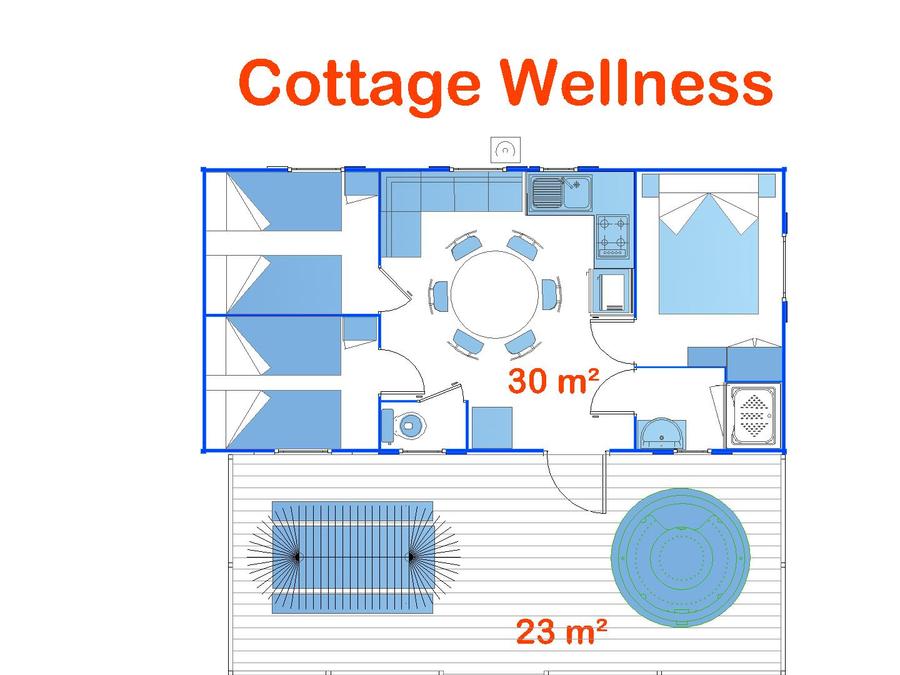 Mobilhome 6 personnes - Cottage Wellness 14