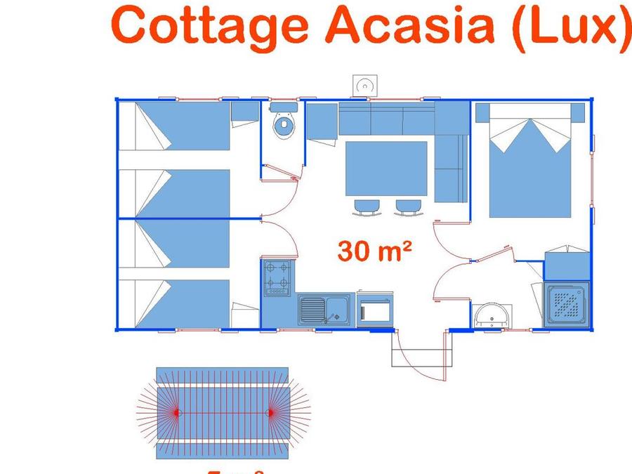 Mobilhome 6 personnes - Cottage Deluxe 13