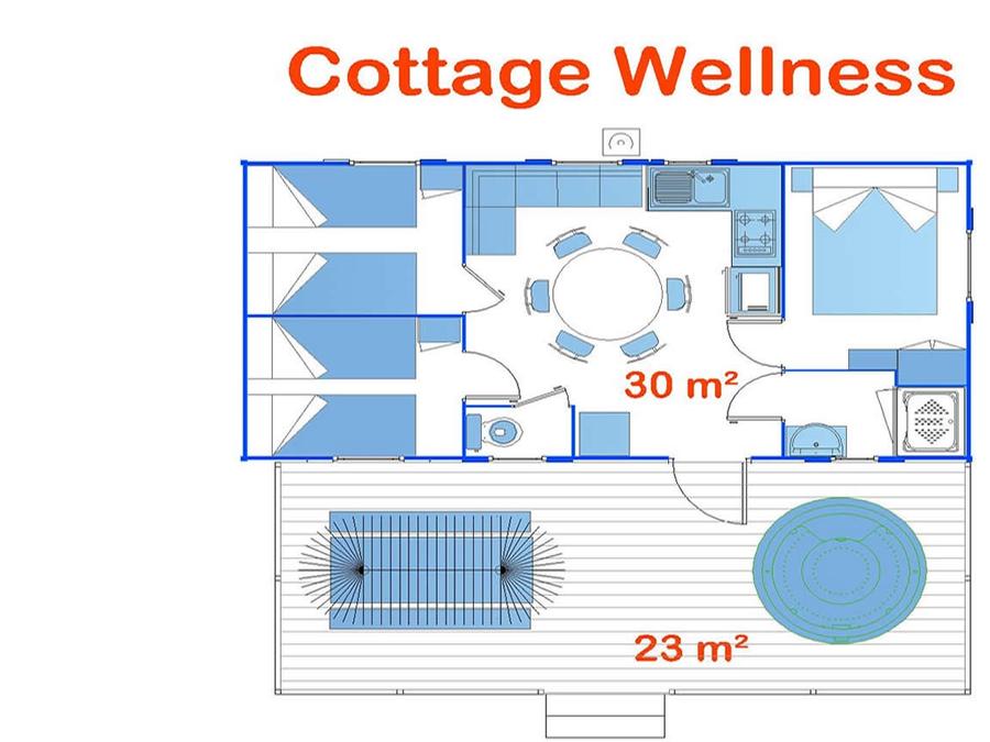Mobilhome 6 personnes - Cottage Wellness 2