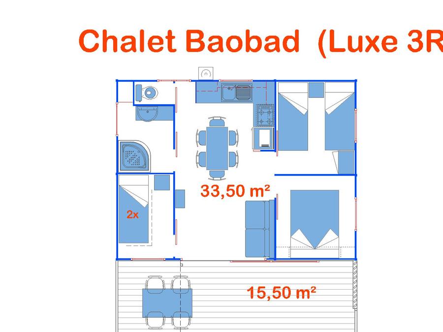 Chalet 6 personnes - Baobab 6