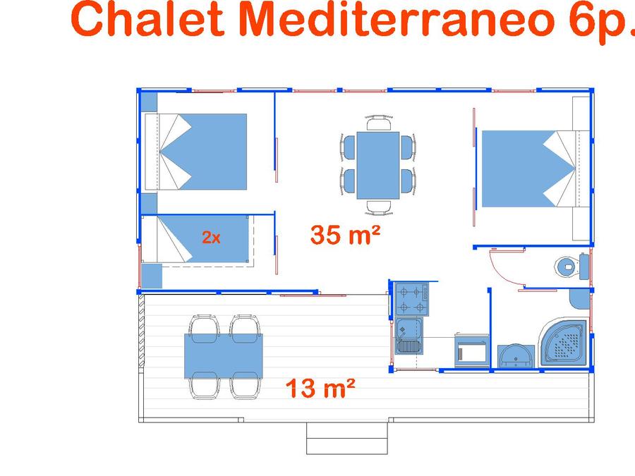 Chalet 6 personnes - Mediterranean 3
