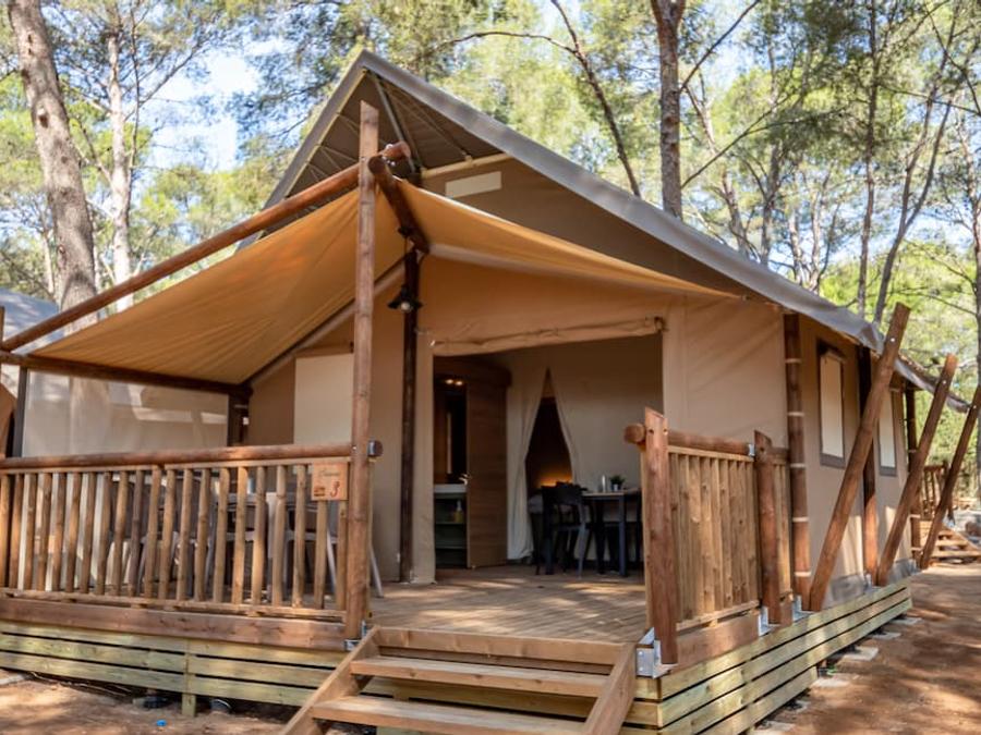 Tente en toile et en bois 5 personnes - Safari Savannah 1