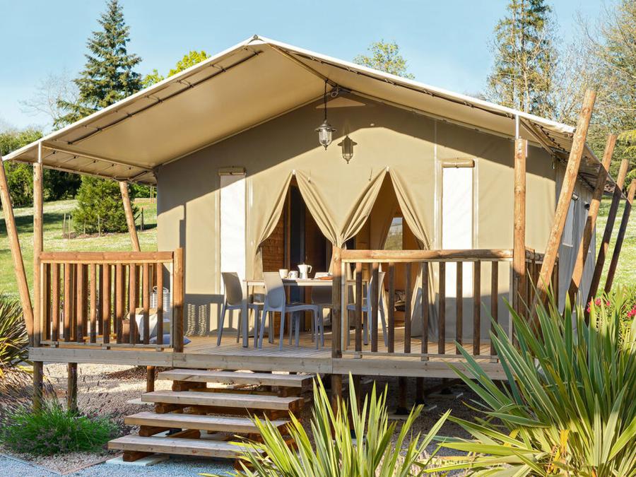 Tente en toile et en bois 3 personnes - 21m² - 2 chambres 0