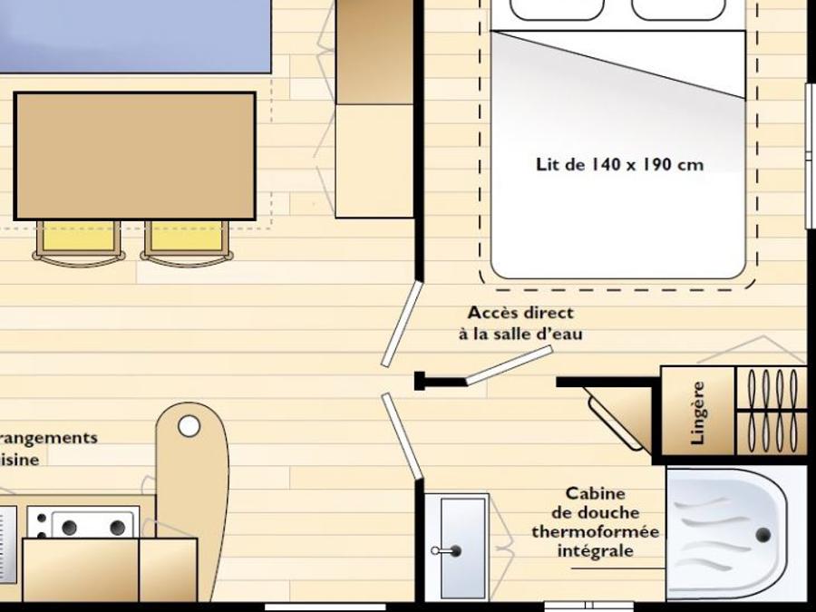 Mobilhome 4 personnes - CLASSIQUE TERRASSE COUVERTE 27M² 7